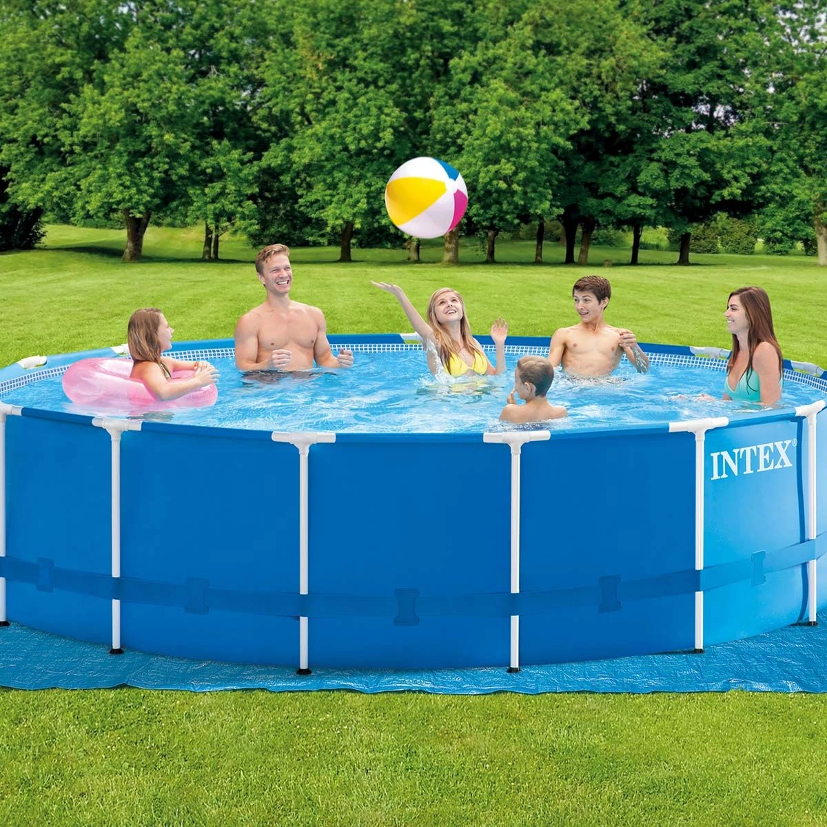 Piscine Hors-sol Metal Frame Ø4,57 X 1,22 M Intex 2 Piscine Hors-sol Metal Frame Ø4,57 X 1,22 M Intex – Image 2