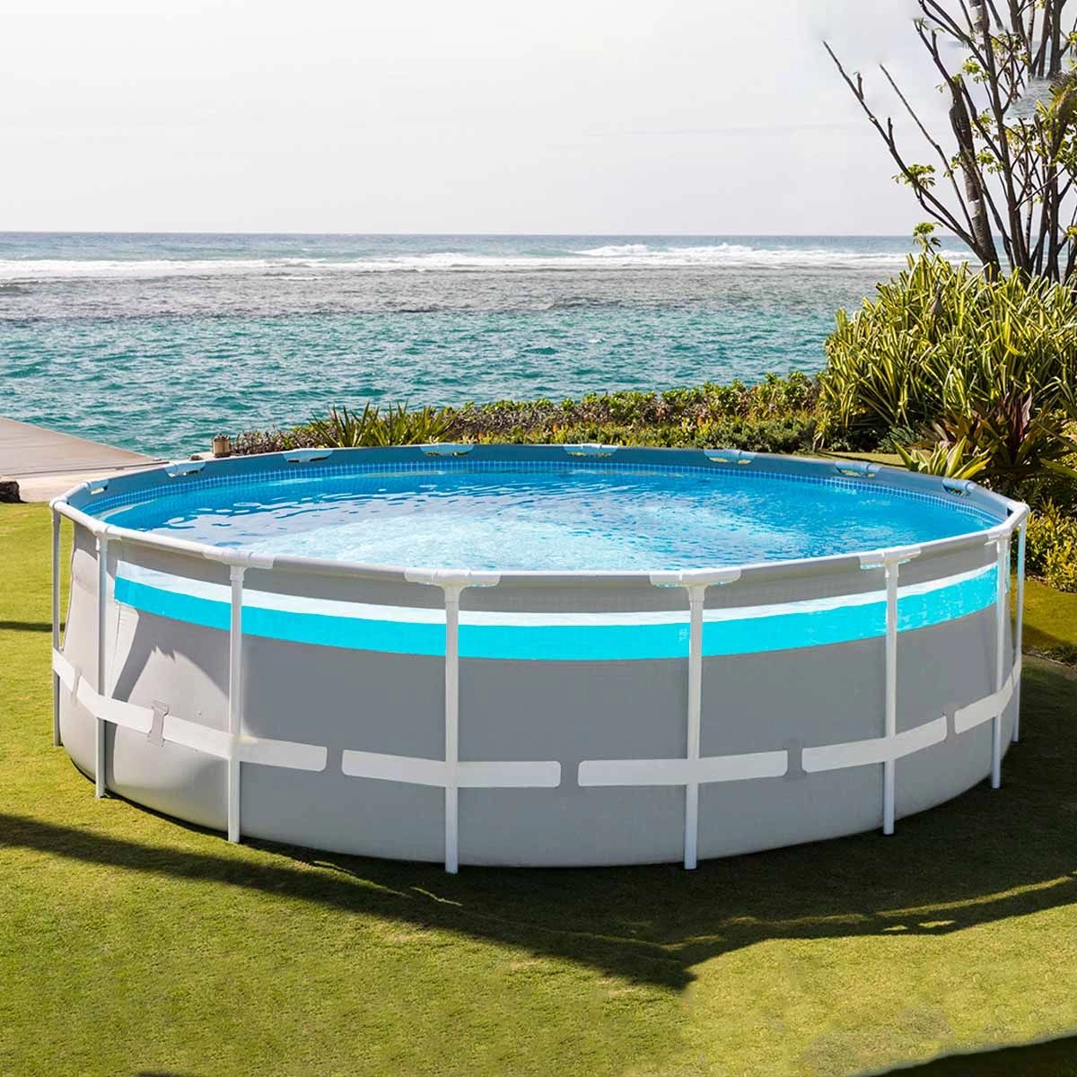 Piscine Hors-sol Clearview Ø4,88 X 1,22 M Intex 2 Piscine Hors-sol Clearview Ø4,88 X 1,22 M Intex – Image 2