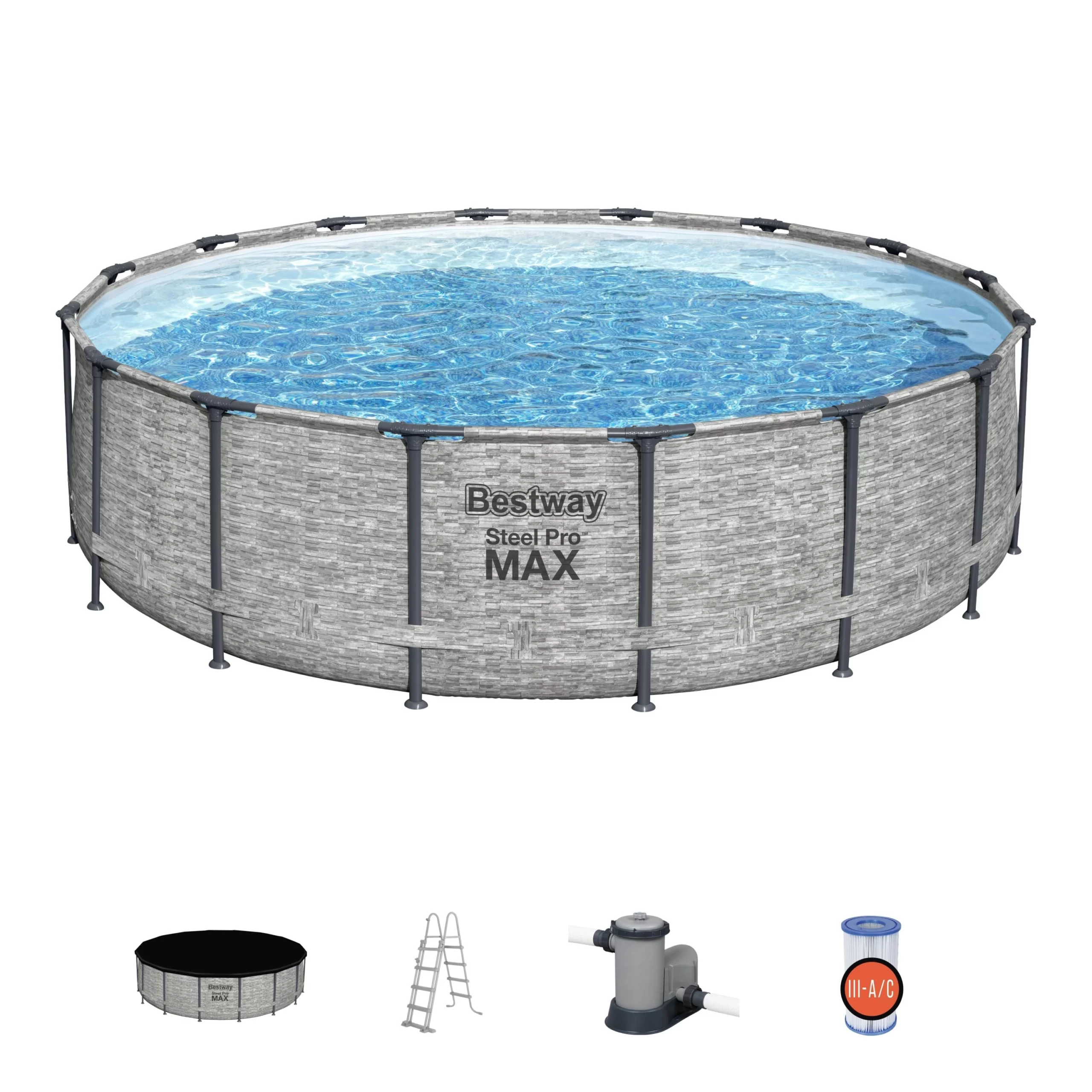 Piscine Hors-sol Steel Pro Max Ø4,88 X 1,22 M Bestway 2 Piscine Hors-sol Steel Pro Max Ø4,88 X 1,22 M Bestway – Image 2